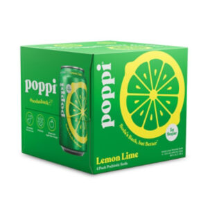 Poppi Prebiotic Lemon Lime - 4-12 Fl. Oz.