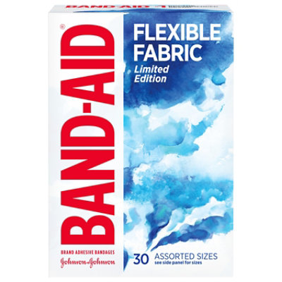 Band-aid Flxfab Bandages Watercolor - 30 Count