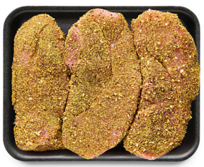 Pork Sirloin Chops Boneless Lemon Pepper Seasoning - LB
