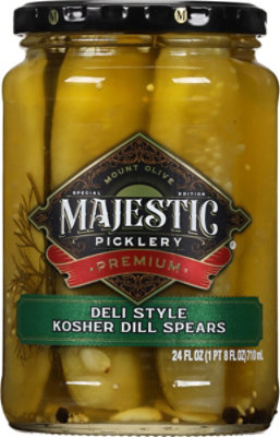 Majestic Deli Style Kosher Dill Spears - 24 Fl. Oz.