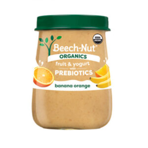 Beech Nut Organics Fruit And Yogurt Baby Food Prebiotics Banana Orange Stage 2 Jar - 4 Oz