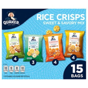 Quaker Rice Crisps Sweet And Savory Mix Variety Pack  - 15 Count