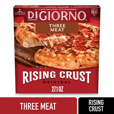 Digiorno Original Rising Crust Three Meat Frozen Pizza Box - 12in - 27.1 Oz