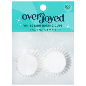 Overjoyed White Baking Cups Mini - 100 Each