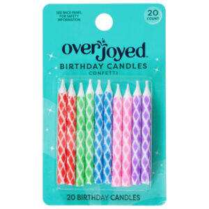 Overjoyed Confetti Birthday Candles - 20 Each