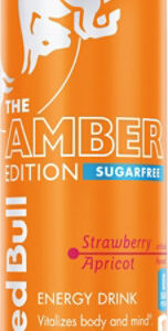 Red Bull Amber Edition SugarFree Energy Drink Strawberry Apricot 80mg Caffeine - 8.4 Fl. Oz.