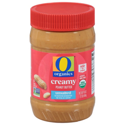 O Organics Old Fashioned Unsalted Peanut Butter - 16 Oz
