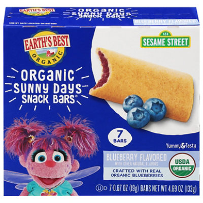 Earth's Best Sesame Street Sunny Days Cereal Bars Blueberry - 4.69 Oz