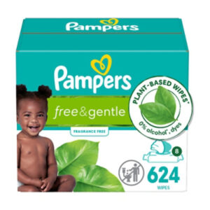 Pampers Free And Gentle 8x Ff Baby Wipes - 624Count