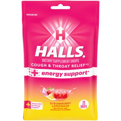 Halls Strawberry Lemonade Cough Drops 25 Ct - 25 CT