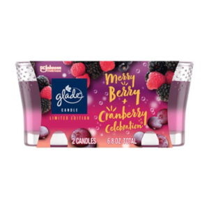 Glade 2 In 1 Candle Merry Berry & Crnbry 2-3.4 Oz. - 2-3.4 OZ