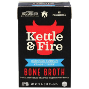 Kettle And Fire Bone Broth Beef Reduced Sodium - 16.9 OZ