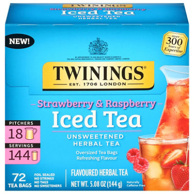 Twinings Iced Tea Strawberry Rasp - 72 CT