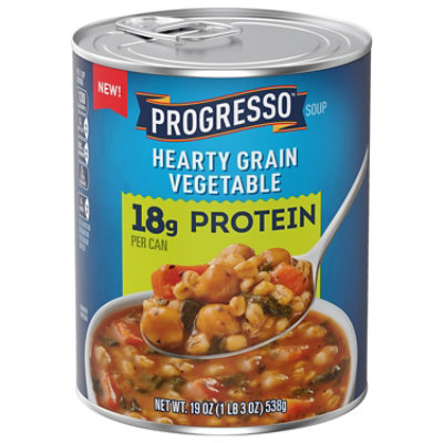 Progresso Protein Hearty Grain Vegetable Soup - 19 OZ