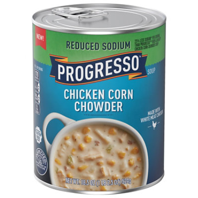 Progresso Reduced Sodium Chicken Corn Chowder Soup - 18.5 OZ