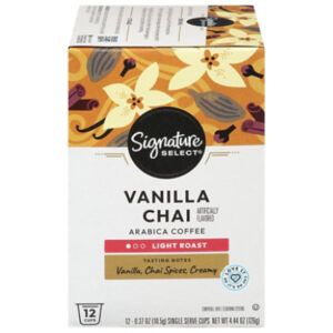 Signature Select Coffee Pods Vanilla Chai - 12 Count