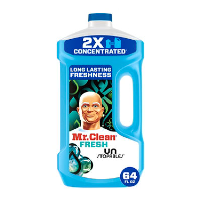 Mr. Clean Multi-surface Cleaner With Unstopables 2x Concentrated Fresh Scent - 64 Fl. Oz. - 64 FZ