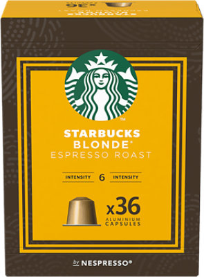 Starbucks By Nespresso Orig Line Blonde Espresso 36count 188g Box - 36 CT