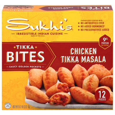 Sukhi's Indian Chicken Tikka Masala Samosa Frozen Appetizer Snack - 10 Oz