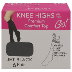 Otg Knee High Jet Blk - 6 PK