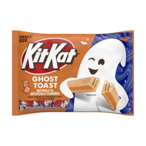 KIT KAT Ghost Toast Cinnamon Toast Flavored Creme Wafer Snack Size Halloween Candy Bag - 9.8 Oz