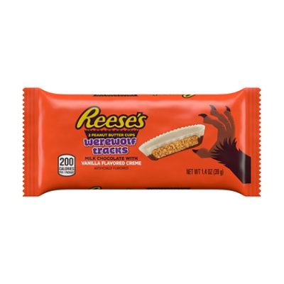REESE'S Milk Chocolate and Vanilla Flavored Creme Peanut Butter Cups Halloween Candy Pack 1.4 Oz