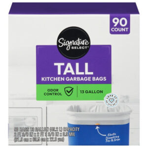 Signature Select Bag Tall Kitchen With Drawstring 13 Gallon 90 Ct - 90 CT