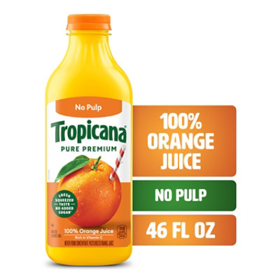 Tropicana Pure Premium 100% Orange Juice Original No Pulp?o Sugar Added - 46 Fl. Oz.