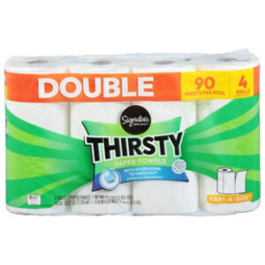 Signature Select Paper Towel Thirsty Strong Double 4 Rl - 4 RL