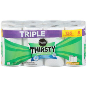 Signature Select Paper Towel Thirsty Vari-a-size Triple 8 Rl - 8 RL