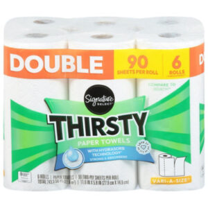 Signature Select Paper Towel Thirsty Strong Double 6 Rl - 6 RL