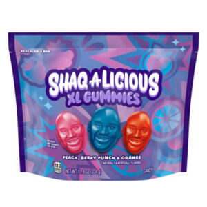 Shaq-a-licious Gummies Pouch Peach, Orange And Berry Punch Flavors - 11.8 Oz