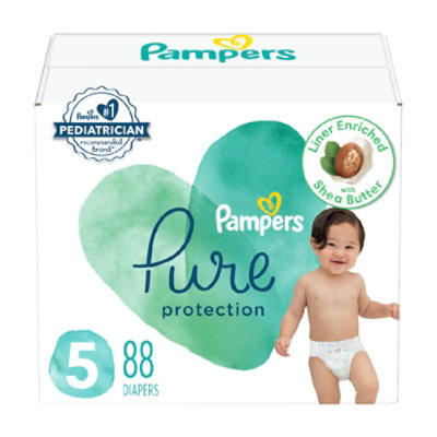 Pampers Pure Protection Diapers Size 5 88 Count - 88 CT