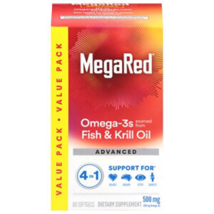 MegaRed Advanced 4-in-1 2X Concentrated Omega 500Mg - 80 Count