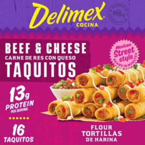 Delimex Beef & Cheese Taquitos Frozen Snacks - 16 Count