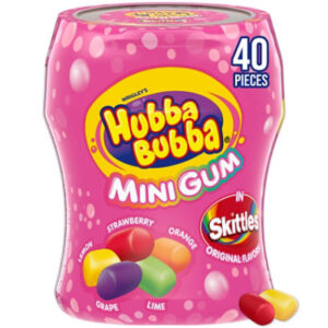 Hubba Bubba Suger Free Rainbow Gum Bottle 40 Pieces Each - 40 CT