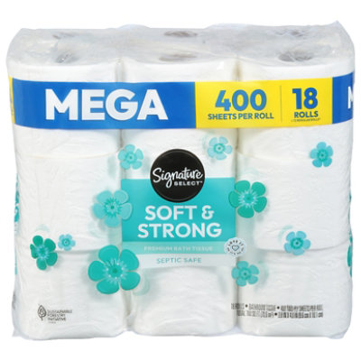 Signature Select Bath Tissue Soft & Strong Mega 18 Roll - 18 RL
