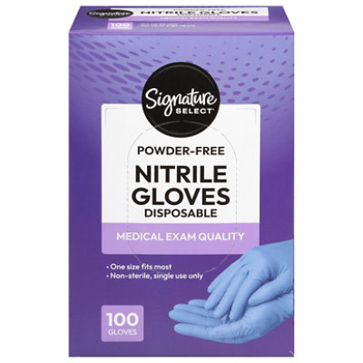 Signature Select Nitrile Powder Free Gloves 100 Ct - 100 CT