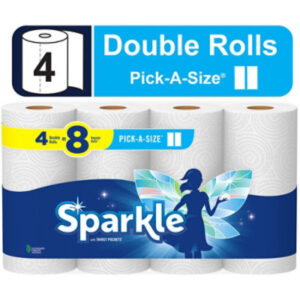 Sparkle Pick-a-size Paper Towels 4 Double Rolls - 4 RL