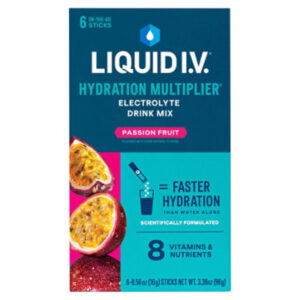 Liquid I.V. Hydration Multiplier Passion Fruit Electrolyte Powder Packet Drink Mix - 6 Count