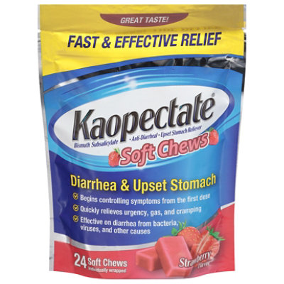 Kaopectate Diarrhea & Upset Soft Chew - 24 CT