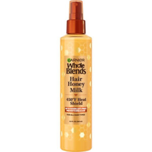 Garnier Whole Blends Hair Honey Milk 450F Heat Shield Spray Anti-Frizz - 8.5 Fl. Oz.
