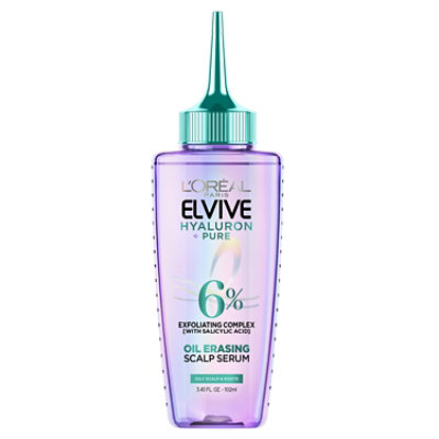 Loreal Paris Elvive Hyaluron Pure Oil Erasing Serum For Oily Hair - 3.45 FZ