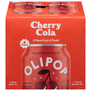 OLIPOP Cherry Cola Prebiotic Soda Cans - 4-12 Fl. Oz.