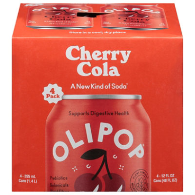 OLIPOP Cherry Cola Prebiotic Soda Cans - 4-12 Fl. Oz.