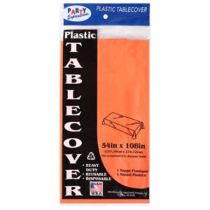 Tblm Hlwn Plstc Tablecovr Orng - EA