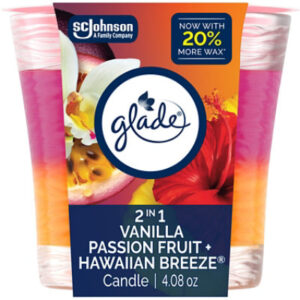 Glade 2 In 1 Candle Vanilla Passion Fruit & Hawaiian Breeze 4.08 Oz - 4.08 OZ