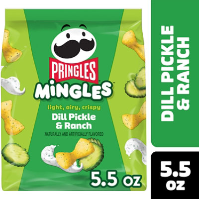 Pringles Mingles Puffed Snacks Dill Pickle and Ranch Salty Snacks - 5.5 Oz