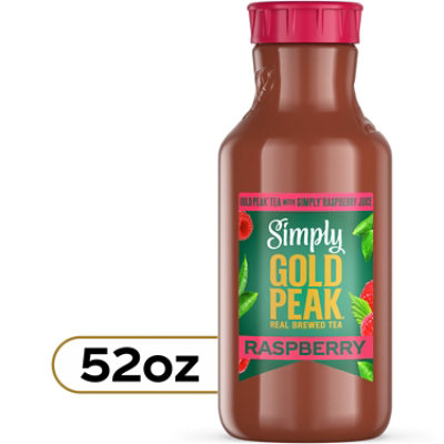 Simply Gold Peak Tea & Raspberry Bottle 52 Fl Oz - 52 FZ