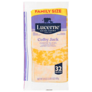 Lucerne Colby Jack Cheese Slices Family Size - 32 CT